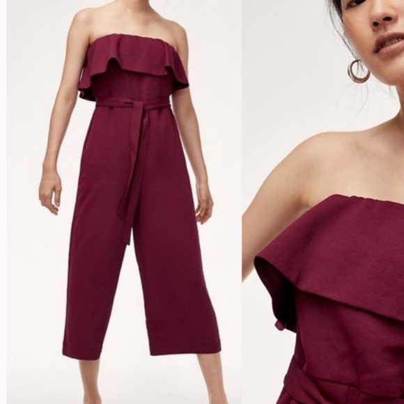 Babaton Other - Babaton Flutter Jumpsuit - Burgundy 6 (Aritzia)